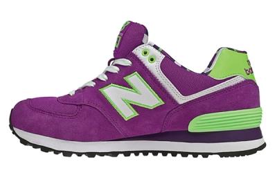 New Balance 574 The Yacht Club Collection Purple And Green Second Profile 1