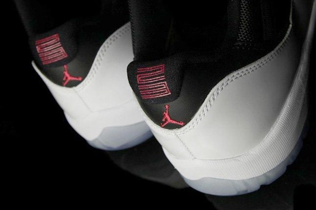 Air Jordan Xi Low White Black True Red Heel Detail 1