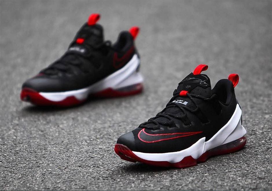 Nike Lebron 13 Low Black Red Detailed Look 2