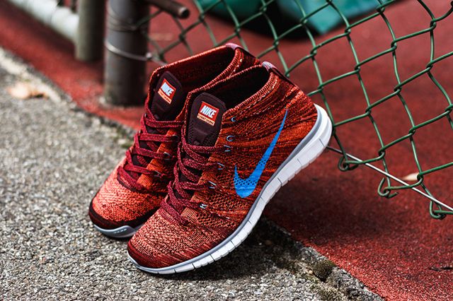 Nike Free Flyknit Chukka Brown Burgundy Releases