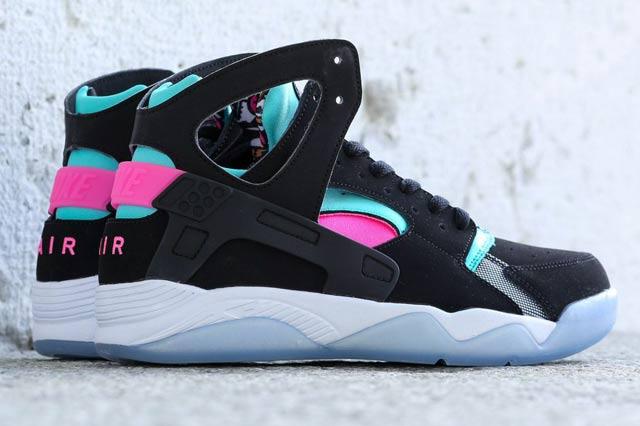 pink blue and black huaraches