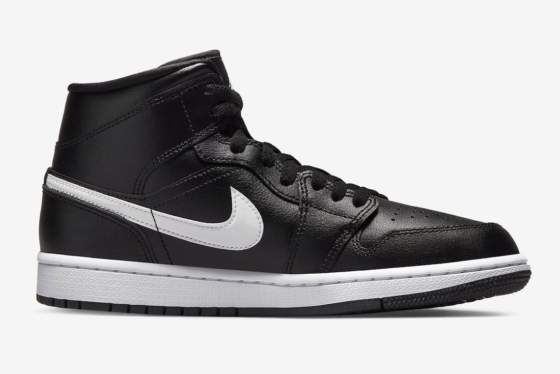 The Air Jordan 1 Mid Doesn't Miss a Beat in Black and White