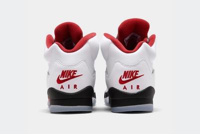 Air Jordan 5 Fire Red Heels