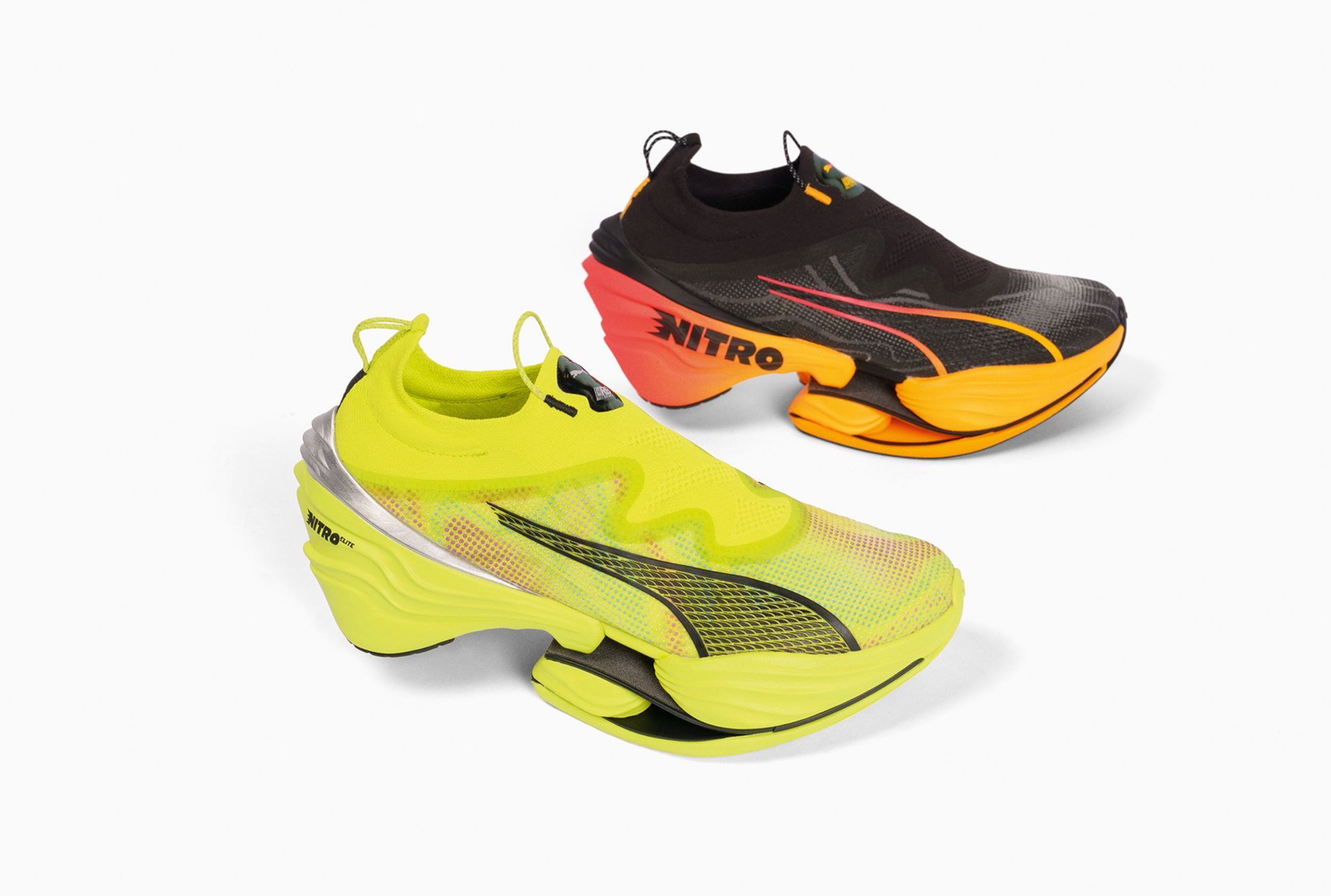Hai đôi PUMA NITRO RB Elite với phối màu vàng và đen
