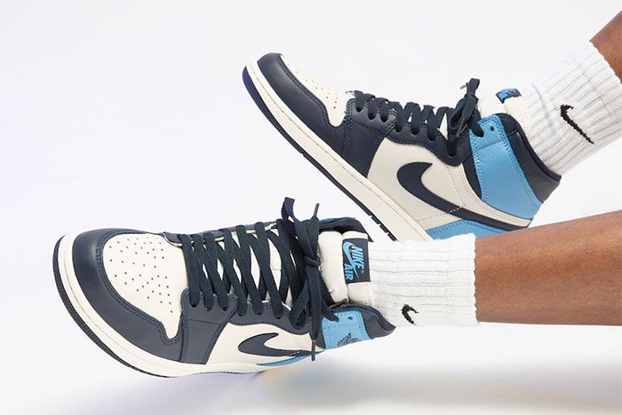 On Foot Air Jordan 1 High OG Obsidian Releases