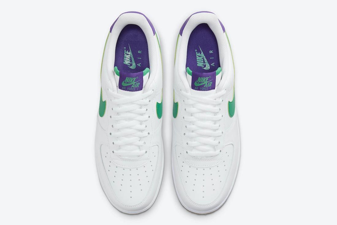 Nike Air Force 1 White/Purple/Green