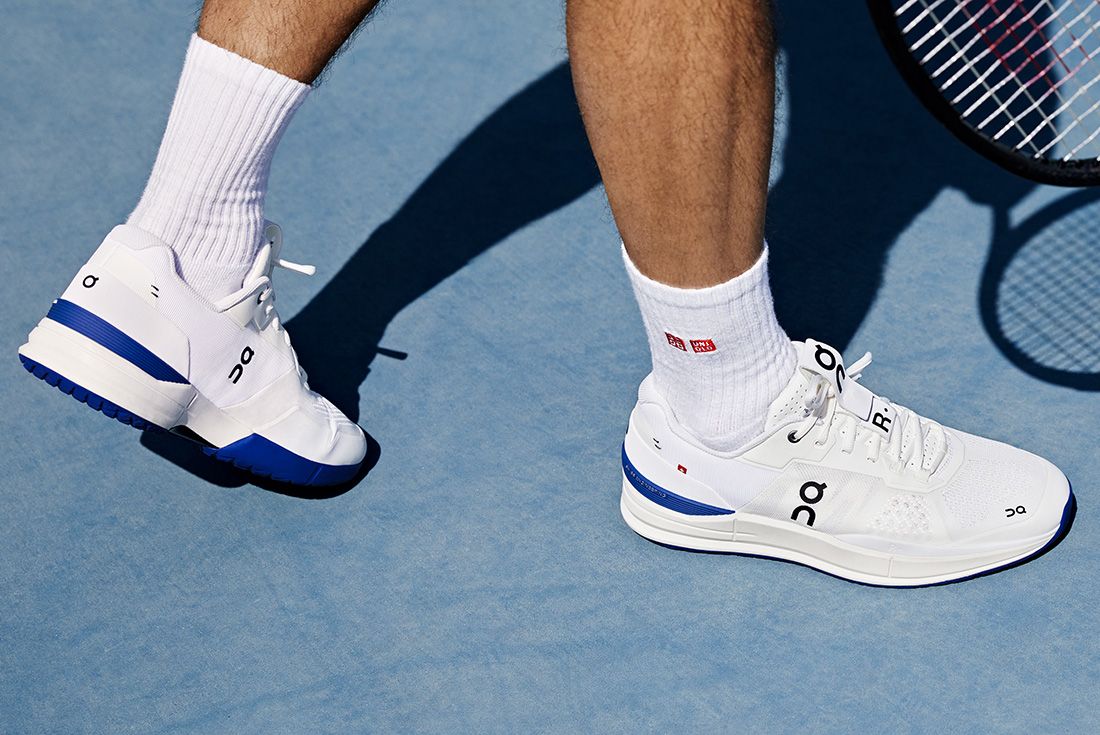 on the roger signature tennis shoe