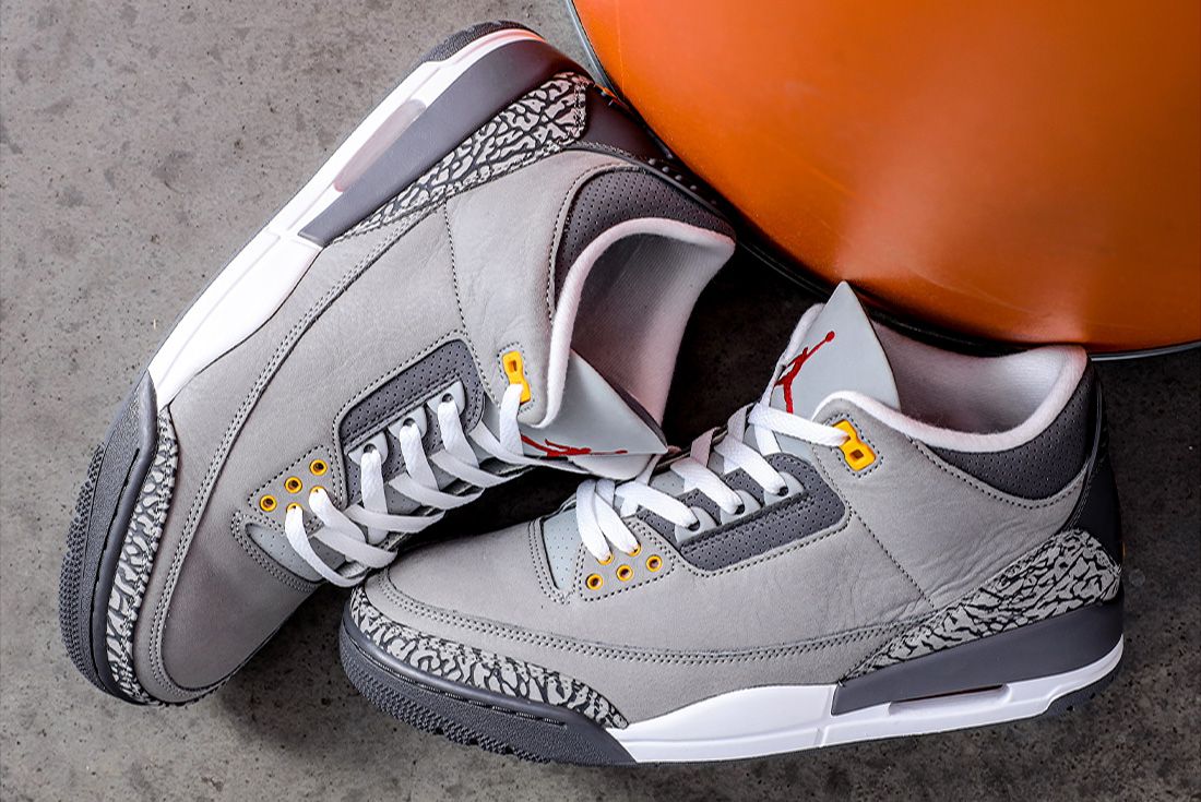 The Air Jordan 3 Cool Grey Brings Back The Nike Air Heel Logo Sneaker Freaker