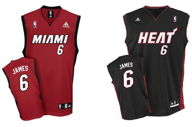 Lebron James Miami Heat Black Jersey -ALL SIZES