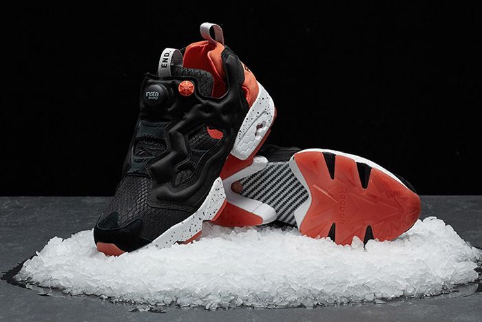 END. X Reebok InstaPump Fury (Black Salmon) - Sneaker Freaker