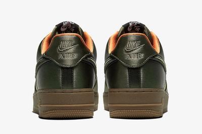 Nike Air Force 1 Low Quilted Olive Flight Jacket Cu6724 333 Heel