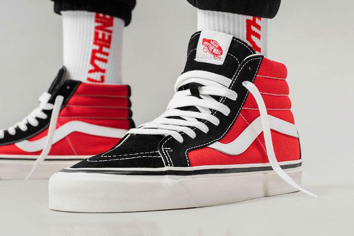 The Vans Sk8-Hi 38 Anaheim Factory Keeps it OG with Black and Red ...