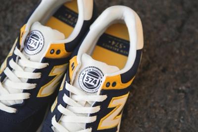 New Balance 574 Rugby Pack Yellow Navy 1