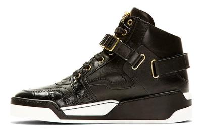 Versace Black Leather High Top Bcooc 1