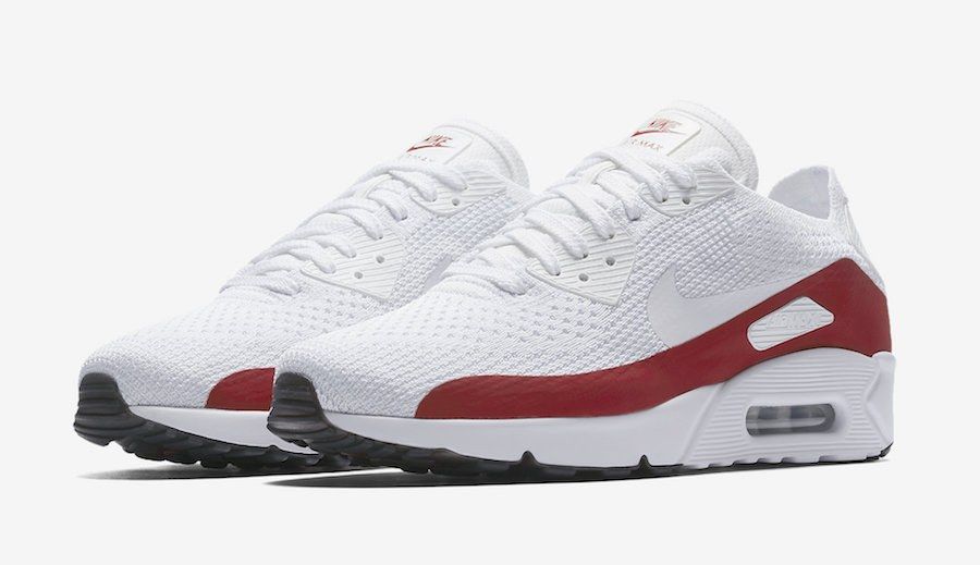Nike Air Max 90 Ultra 2 0 Flyknit White Red 875943 102 4