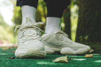 Adidas Yeezy Boost 500 Bone White On Foot Toe 2