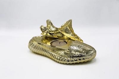 Yeezy Boost 350 Gold Candle Sculpture Side Shot 5