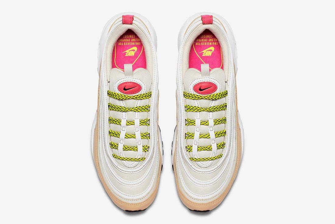 air max 97 white neon green and pink