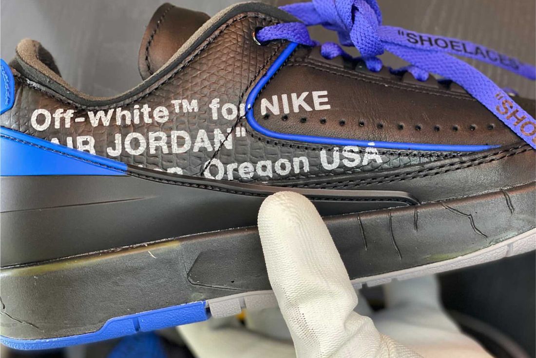 The Off-White x Air Jordan 2 Low Black Blue Gets Detailed Images