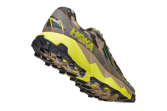 Hoka Xterra Torrent Green Camo Rear Angle