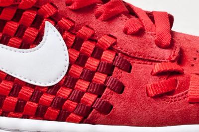 Nike Dunk Woven Checkerboard Red Detail 1