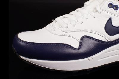 Nike Air Max 1 Leather White Navy 1