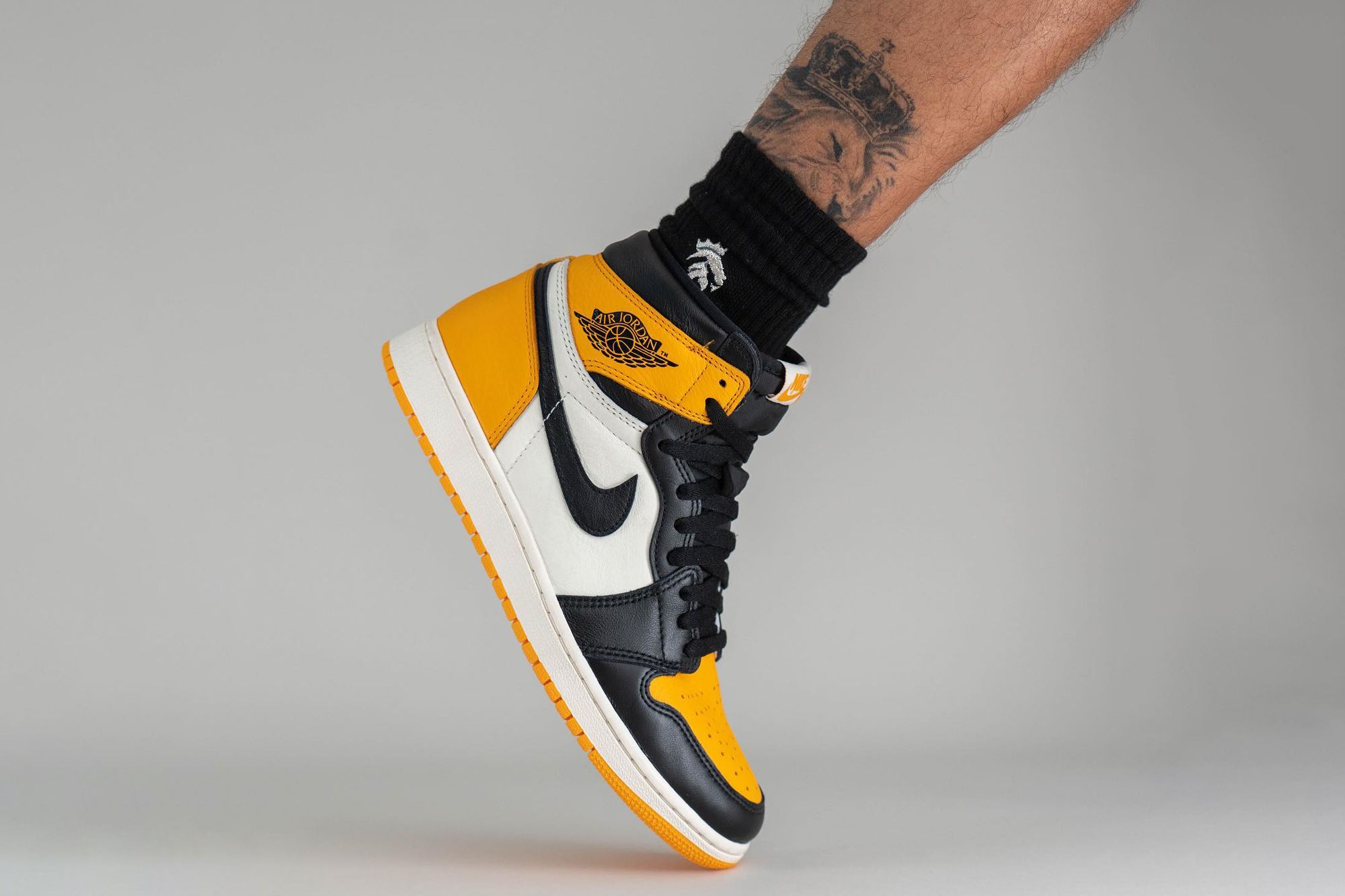 On-Foot Look at the Air Jordan 1 'Yellow Toe' Freaker