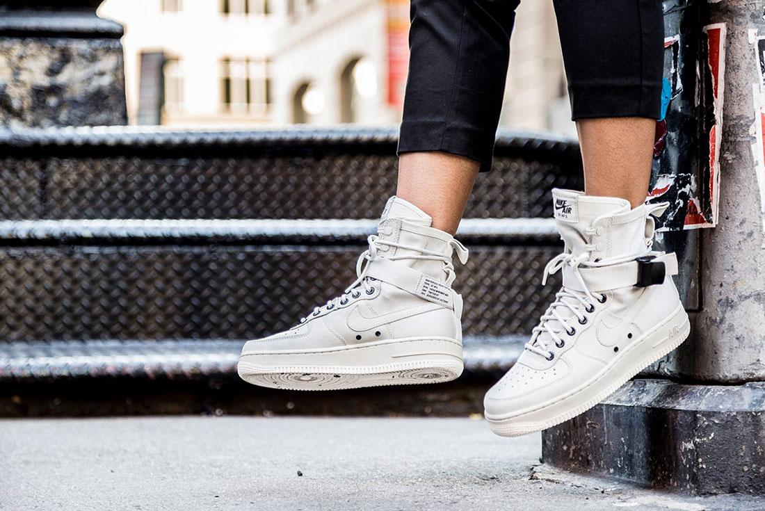 Nike Sf High Top Air Force Ones On Feet High Top Wheat Air Force