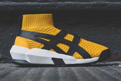 Asics Ap Knit Trainer Tiger Yellow Black Ai1183A418 750 Release Date Lateral