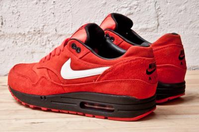 Nike Air Max 1 Prm Red Blk Heels 1