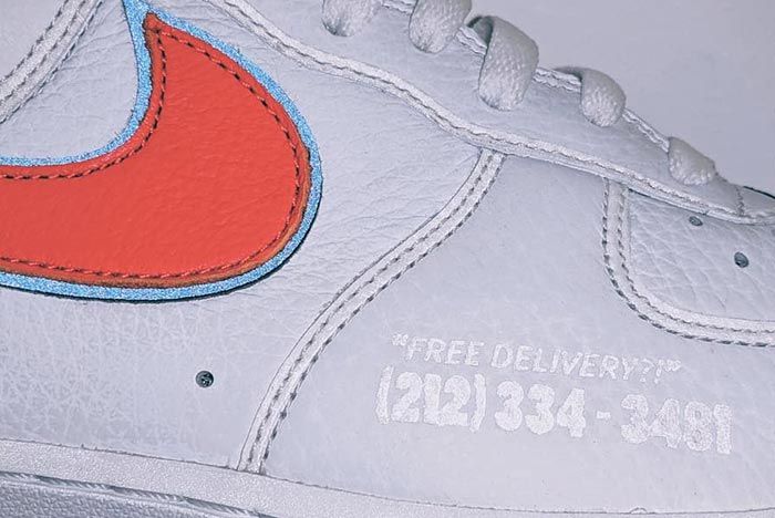 Nike Air Force 1 Scarrs Pizza Nyc Friends Family Lateral Detail