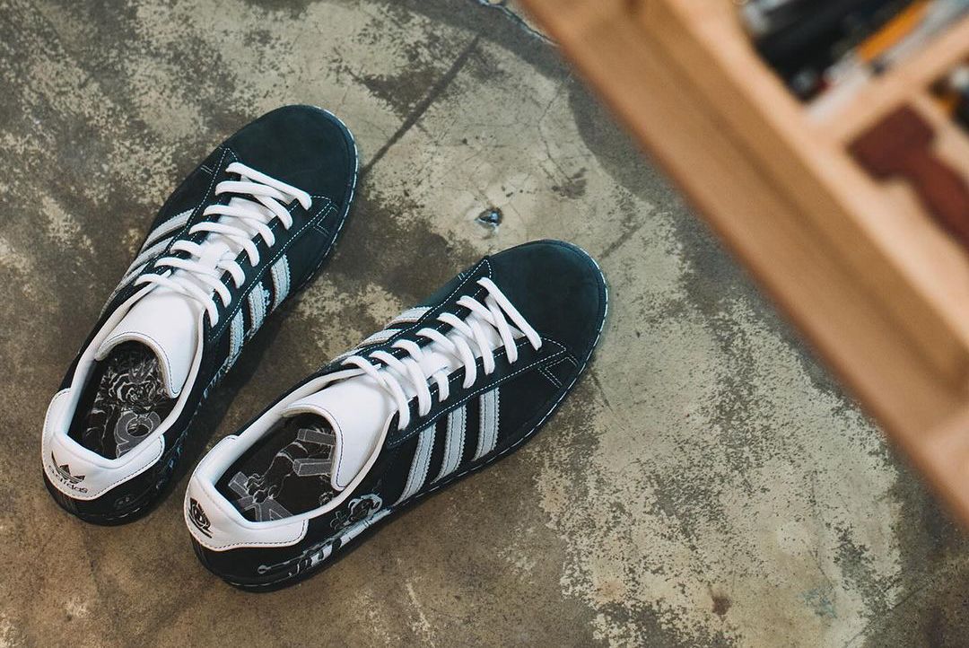 The Kasina x Kim Jung Gi x adidas Campus 80s Returns in Dark