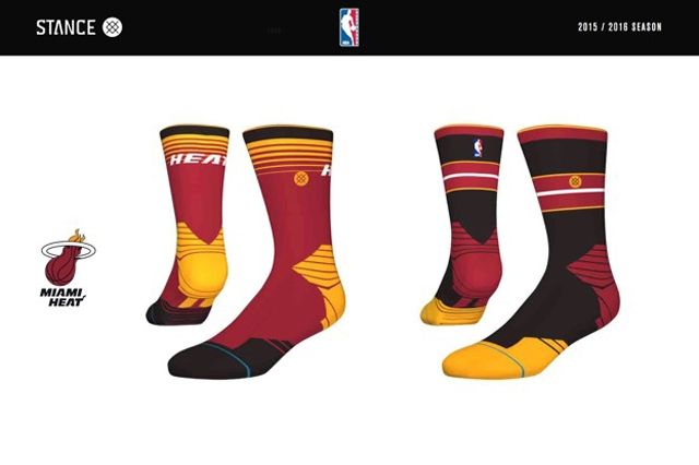 Miami Heat Stance Nba Sock Design