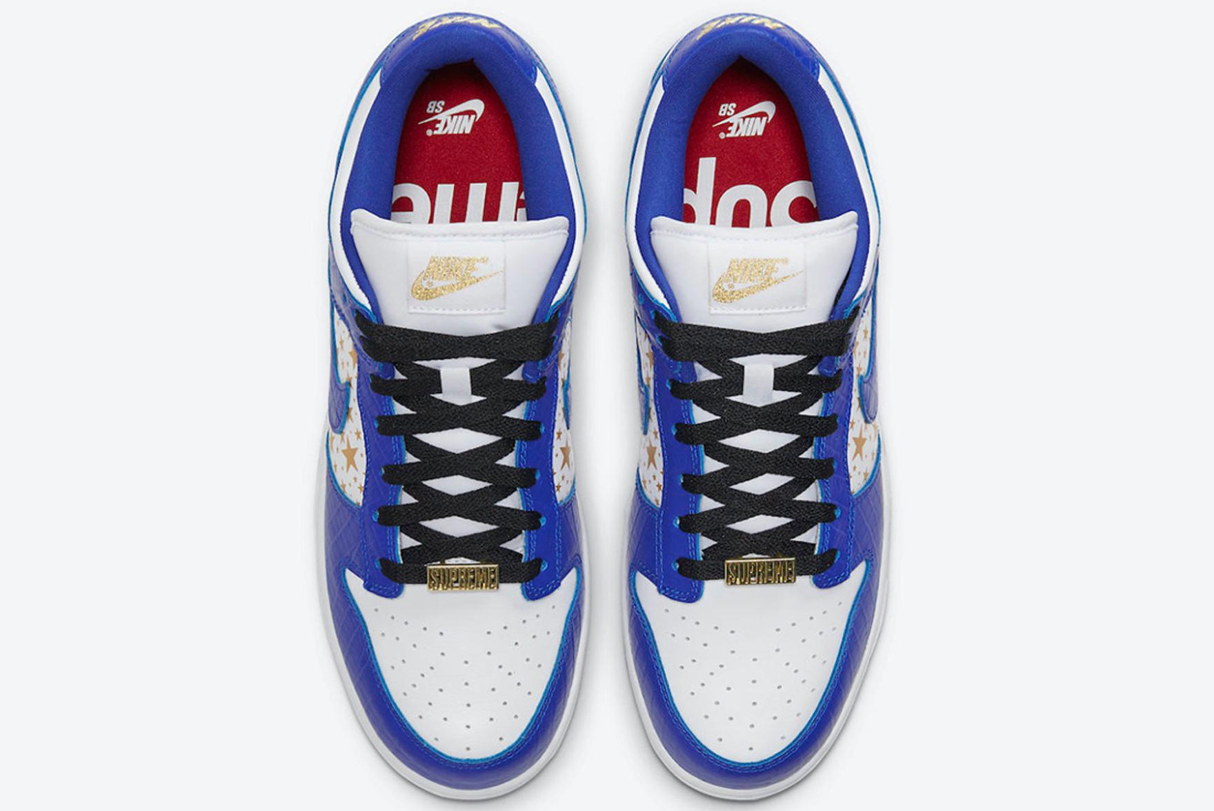 Supreme x gain Nike SB Dunk Low ‘Hyper Blue’ official