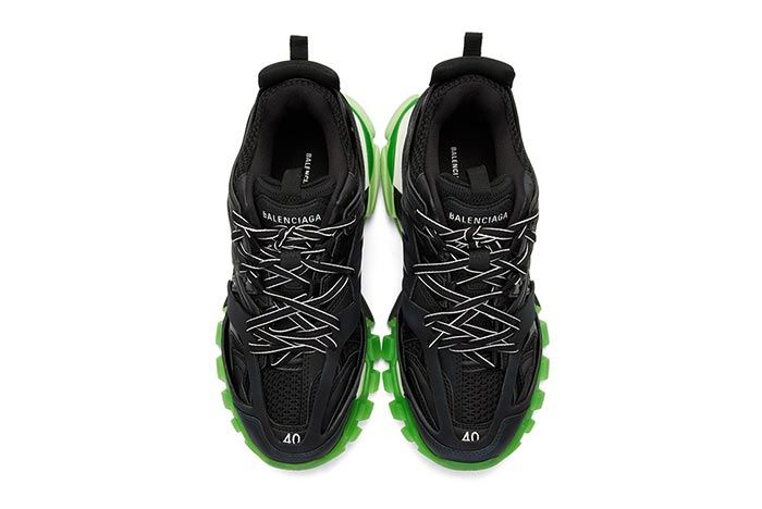 Balenciaga Track Sneaker Black Neon Green Top Shot