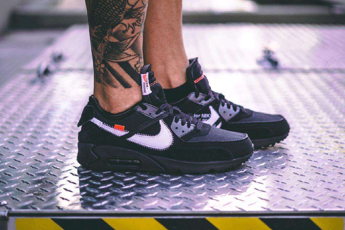 Nike Off White Air Max 90 Black Side Shot Where To Buy
