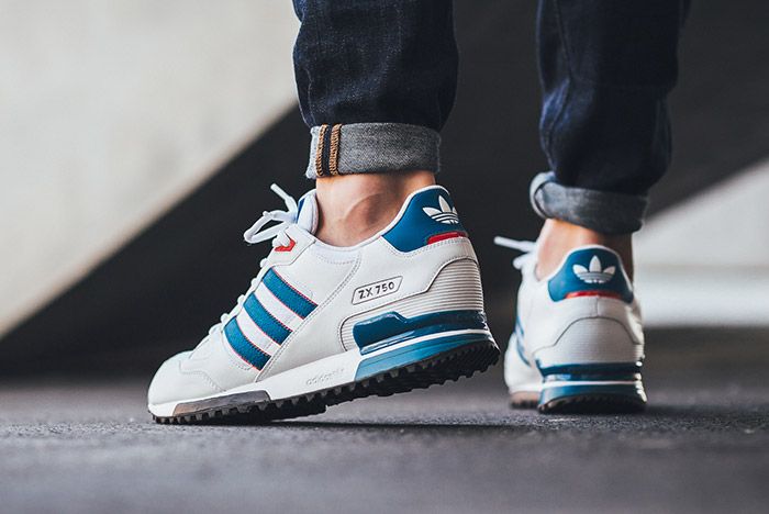 Adidas Zx 750 White Blue Red 2