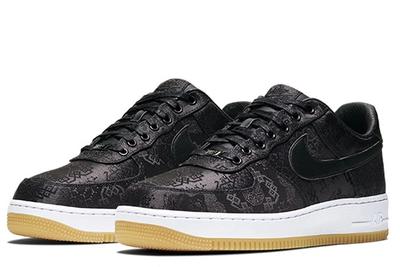 Nike Air Force 1 Clot Black Silk Right Front Angle