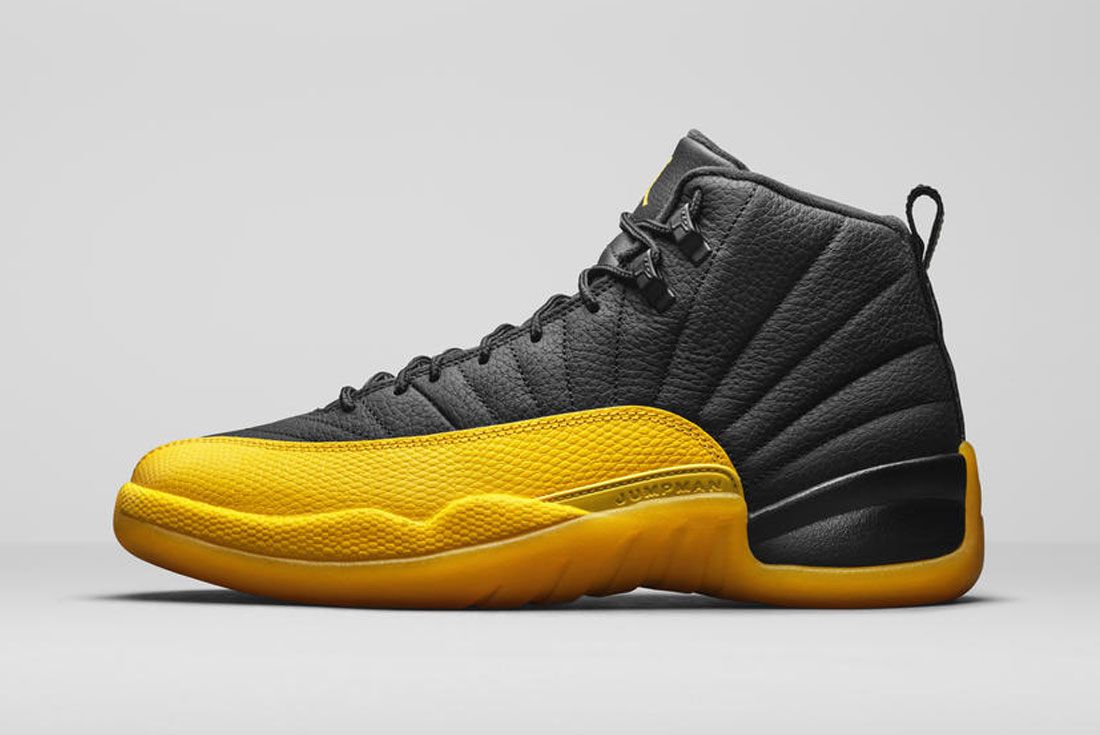 black and yellow 12s size 6.5