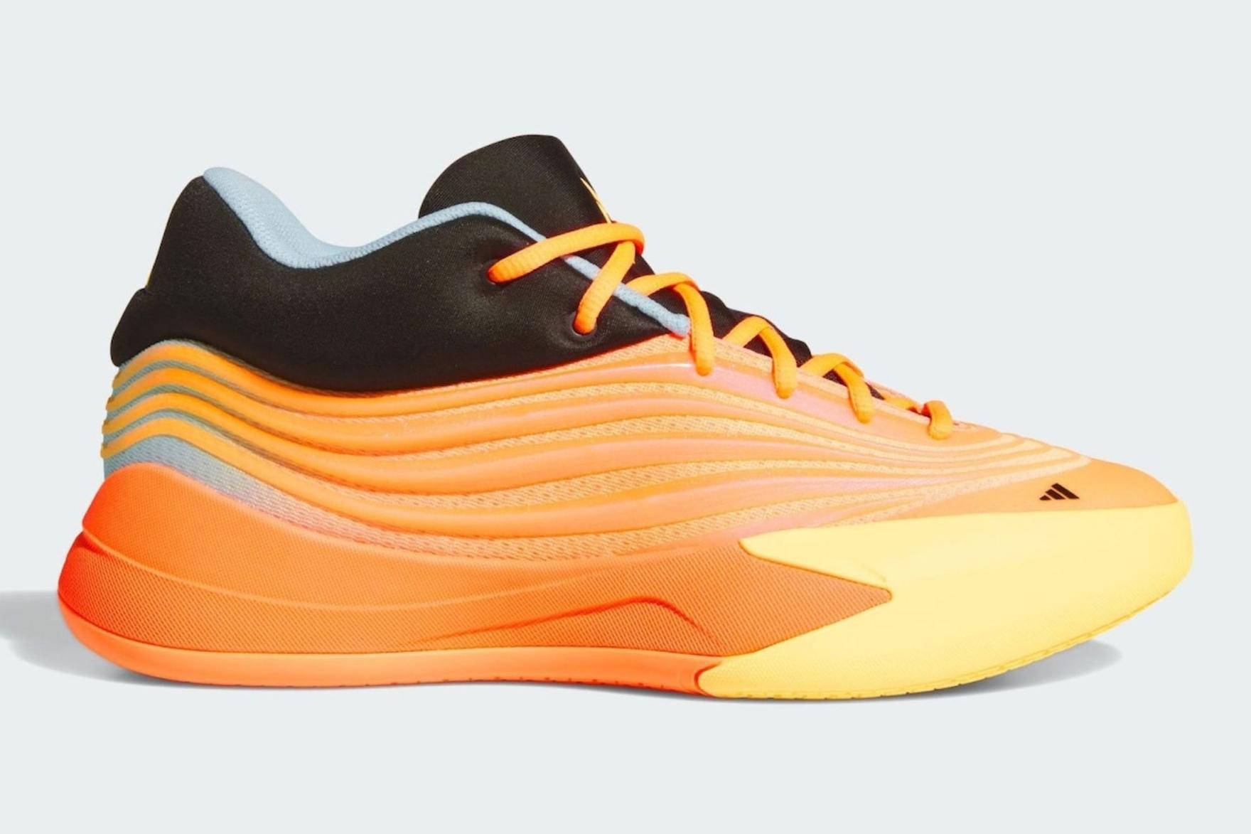 adidas Dame X sneaker in yellow and orange