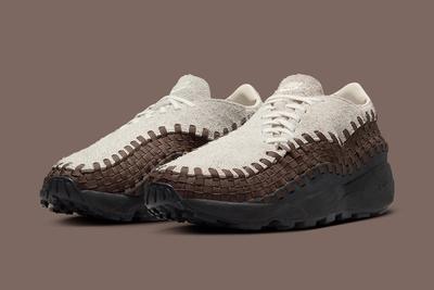 Nike Air Footscape Woven Womens Sneakers Shoes Footwear Light Orewood Brown 