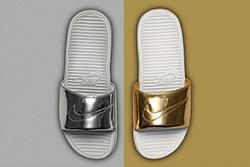 Nike Benassi Solarsoft Slide Liquid Metal Pack Thumb