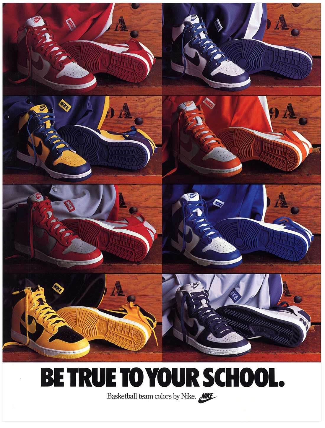 Nike Be True To Your School 1985 Poster