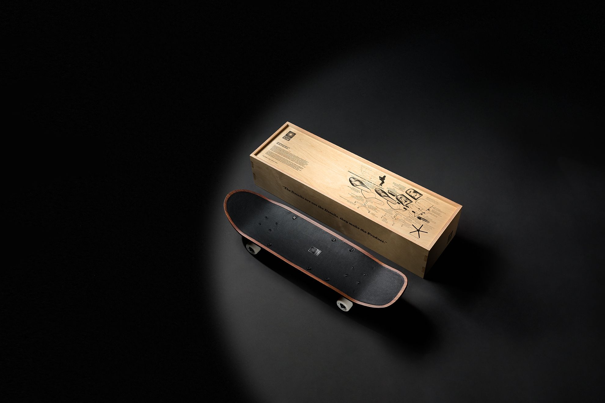 Eames Office Link with Globe to Create a Eucalyptus Skate Deck 