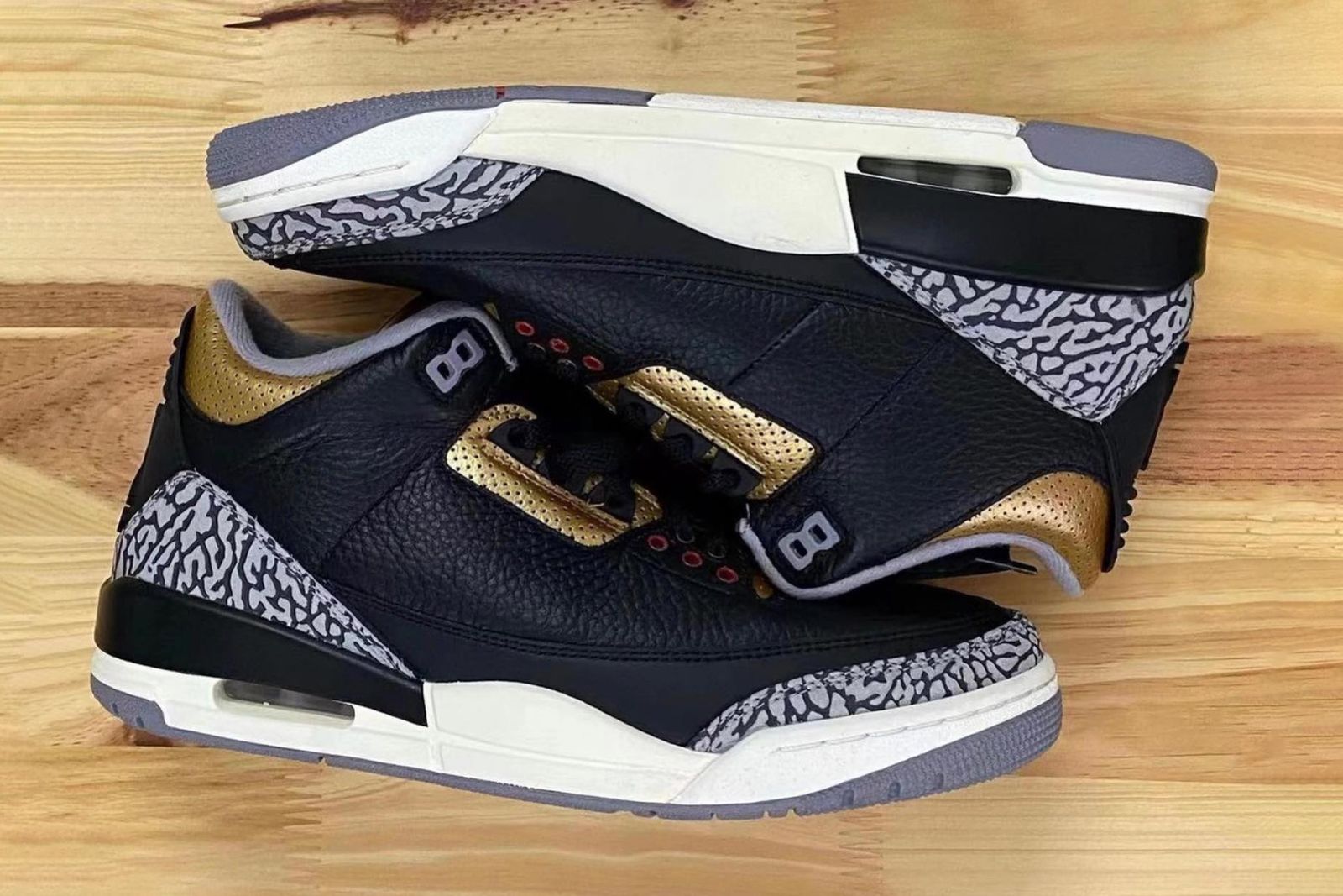 jordan 3 black gold