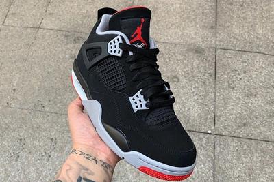 Air Jordan 4 Bred In Hand Up Close Right Side2