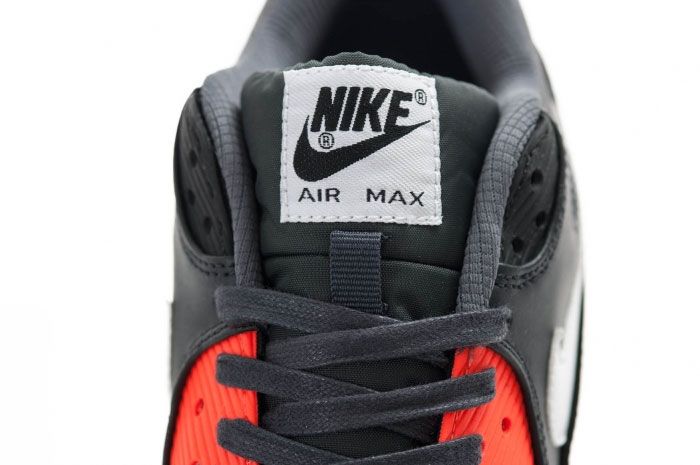 Nike Air Max 90 Black Total Crimson Tongue 1