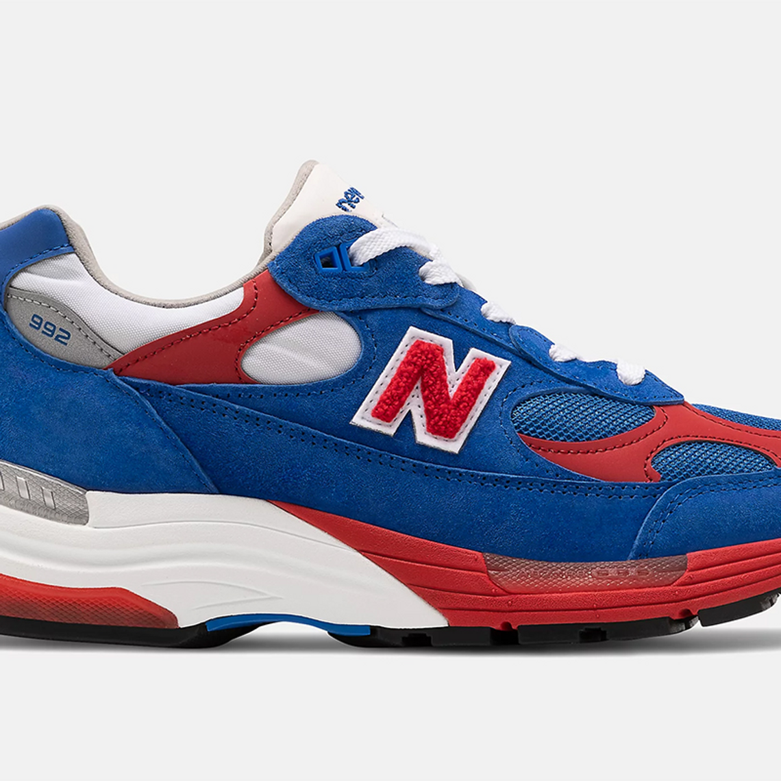 Lotsbestemming Hassy partner New Balance Dress Up the 992 in Red, White and Blue - Sneaker Freaker