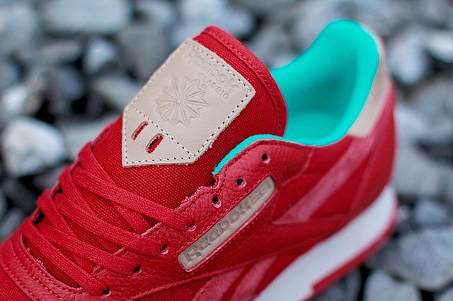 Reebok Cl Leather Utility Red Teal 4