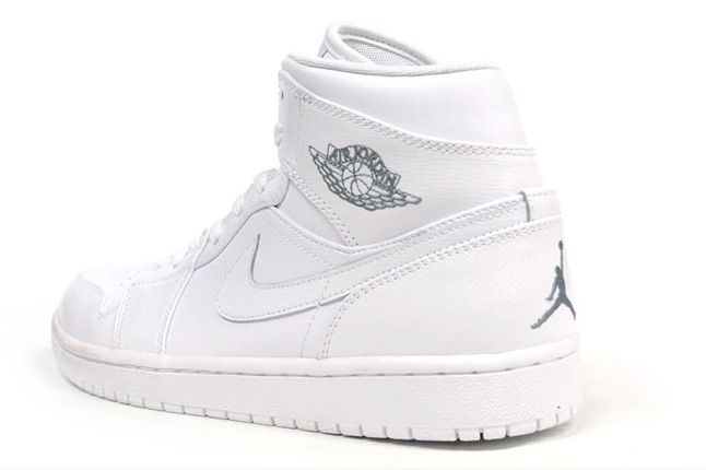 Air Jordan 1 White On White Quater Heel 1